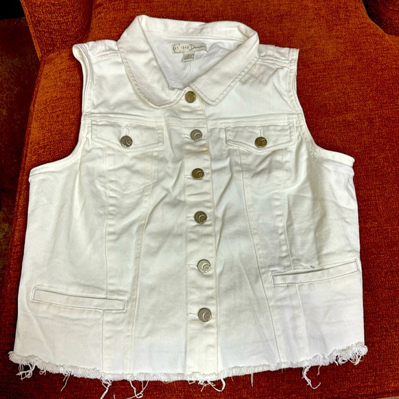 Eat 1946 Denim crop white denim jacket - Picture 1 of 3
